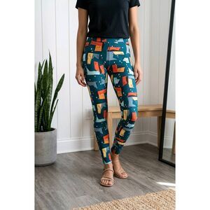 🔺️NWT LuLaRoe Teal, Orange, & Yellow Leggings Tall & Curvy